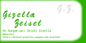 gizella zeisel business card